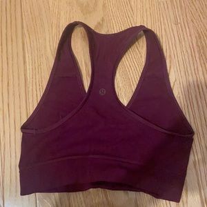 Lululemon Razorback sports bra in maroon